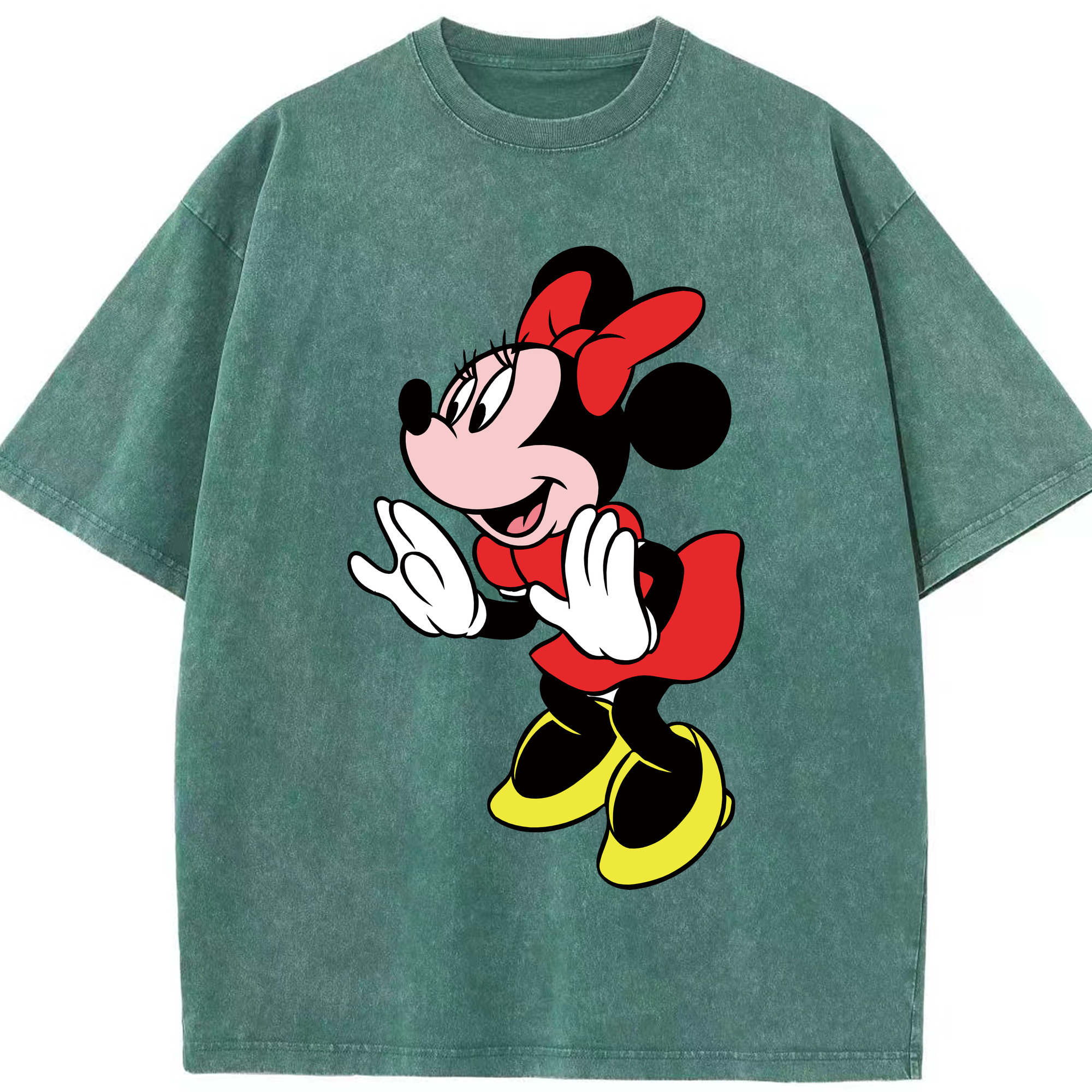 （画像用） ミッキーマウス Mickey Mouse 綿100% ヴィンテージ風 半袖Tシャツ（フロントプリント）
